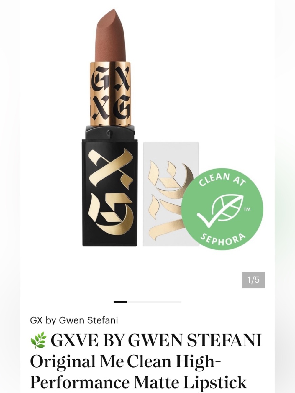 GXVE by Gwen Stefani Original Me Matte Lipstick in Lovable Me Nude Brown NEW!